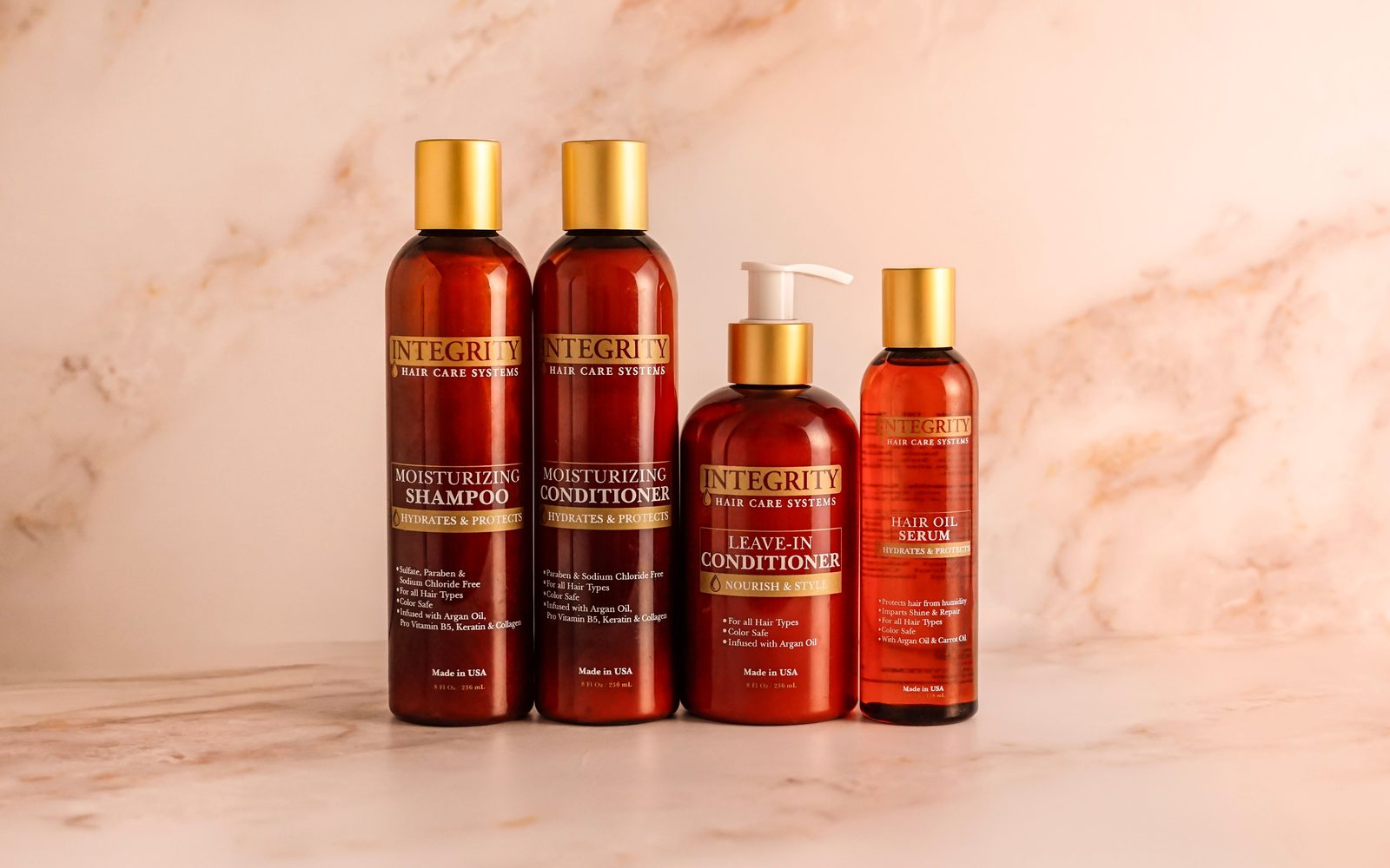 The full Integrity Hair Care Systems collection